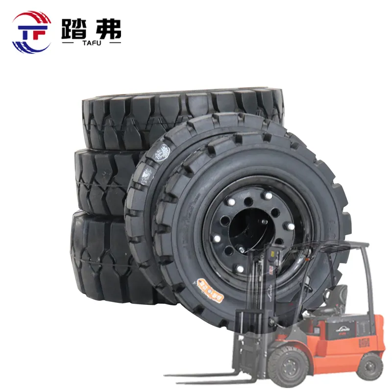 solid tyre forklift 650-10 500-8 700-12 good price solid rubber