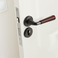 Nouvelle serrure de chambre en noyer antique, serrure de porte intérieure silencieuse, serrure de porte et de maison à système séparé