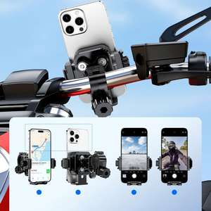 Support de téléphone multi-usage pour guidon de moto/vélo/trottinette électrique/poussette - Fixation flexible pour appareils mobiles de 4,5 à 7 pouces - Product Image 2