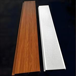 Hoja curva impermeable <span class=keywords><strong>de</strong></span> aluminio, placa <span class=keywords><strong>de</strong></span> tira decorativa <span class=keywords><strong>de</strong></span> Metal ignífugo, uso en exteriores, azulejo <span class=keywords><strong>de</strong></span> cerámica integrado, techo suspendido - Product Image 6