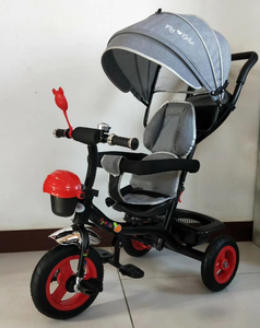 Installation en un Clic En Cuir <span class=keywords><strong>Rotatif</strong></span> Siège Bébé Tricycle Avec RSC Roue - Product Image 6