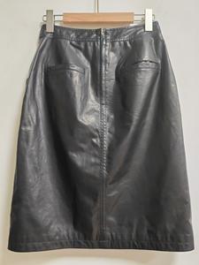 <span class=keywords><strong>Gonna</strong></span> Midi a-line in <span class=keywords><strong>ecopelle</strong></span> <span class=keywords><strong>nera</strong></span>-graffetta primaverile leggera - Product Image 2