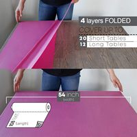 Rouleau de nappe jetable en plastique moderne XUECE |   54x108 pieds imperméable |   Coupe-couche robuste facile à utiliser avec glissière incluse |