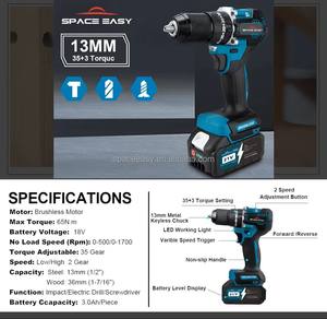 18V 20V 21v the Best Lithium Battery Cordless <strong>Electric</strong> Drill Power Drilling Machines Brushless Drill <strong>Tools</strong> MKT Combo <strong>Kit</strong> Set - Product Image 3