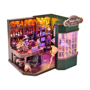 Casas <span class=keywords><strong>de</strong></span> Muñecas Magic Shop, Rompecabezas 3D <span class=keywords><strong>de</strong></span> Madera, Certificado CE, Ecológico, Arquitectura en Miniatura, Rincón <span class=keywords><strong>de</strong></span> Lectura - Product Image 1