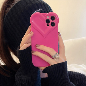 Ins mignon amour coeur Bracelet chaîne téléphone étui pour <span class=keywords><strong>iPhone</strong></span> 11 12 <span class=keywords><strong>13</strong></span> 14 pro max étui Rose rouge <span class=keywords><strong>coque</strong></span> - Product Image 3