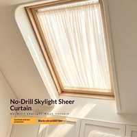 Rideaux de puits de lumière dédiés, sans perçage, pare-soleil pour loft, protection solaire pour véranda, rideaux de luxe légers de style français
