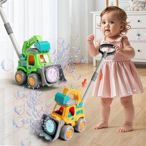 Machine à bulles d'excavatrice jouet 10 trous souffleur à bulles électrique automatique pour les tout-petits avec poussette marcheur et solution de <span class=keywords><strong>savon</strong></span> - Product Image 2