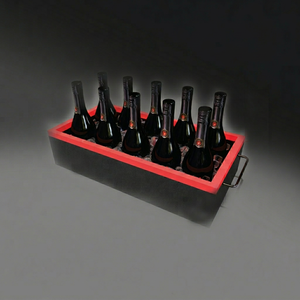Vitrine à vin en acrylique LED pour 10 bouteilles, armoire à vin éclairée pour comptoir, présentoir à vin en acrylique, vente en gros - Product Image 1