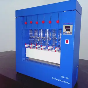 DW-SZF-06C laboratuar kullanımı 6 örnekleri Soxhlet ekstraktör makinesi aparatı çıkarıcı Soxhlet