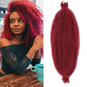 Cheveux Afro Crépu Marley à Tresser au Crochet, Cheveux de Printemps Afro Twist Crépu en Vrac pour Tresses de Femmes Africaines - Product Image 1