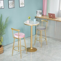 Moderner Luxus-Drehbar stuhl aus Gold leder Nordic Counter Furniture zum Essen mit hohem Küchen hocker und Steht isch