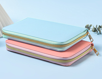 Carpeta de Piel Sintética A5 con Logotipo Personalizado, Organizador de Dinero con Cierre, Cartera para Ahorrar Dinero, Planificador de Presupuesto