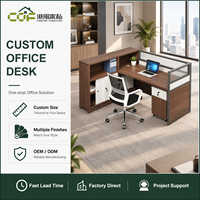 Bureau de travail modulaire en bois, ensemble de bureaux en bois foncé, bureaux pour bureau à domicile, bureau en chêne noir de 1600 mm, poste de travail de bureau