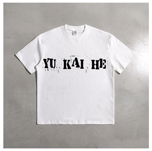 T-shirt en coton personnalisé avec logo imprimé, 305 GSM, coloré, pour hommes, vente en gros YKH Factor - Product Image 5