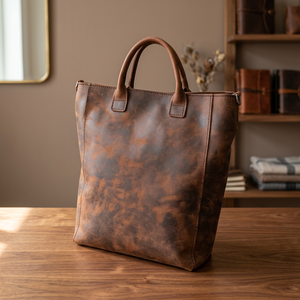 Pochette en cuir véritable pour femme, style campagnard, fermeture éclair souple, mode, durable, imperméable, grande capacité, écologique - Product Image 5
