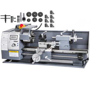 FACTORY Sturdy 8" X 16" Variable-speed Metal <b>Lathe</b> With a Movable Lamp & 9 Cutters & 1x 5-Jaw <b>Chuck</b> Nylon Gears - Product Image 3