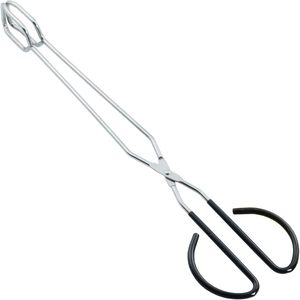 Stainless Steel BBQ Tongs with Heat Resistant Non-Stick Iron Silicone Handles for Cooking Serving <b>Camping</b> - Product Image 1