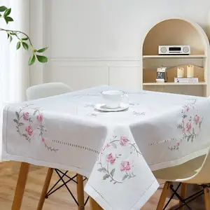 Nappe brodée Couverture de table faite à la main Nappe artisanale décorative