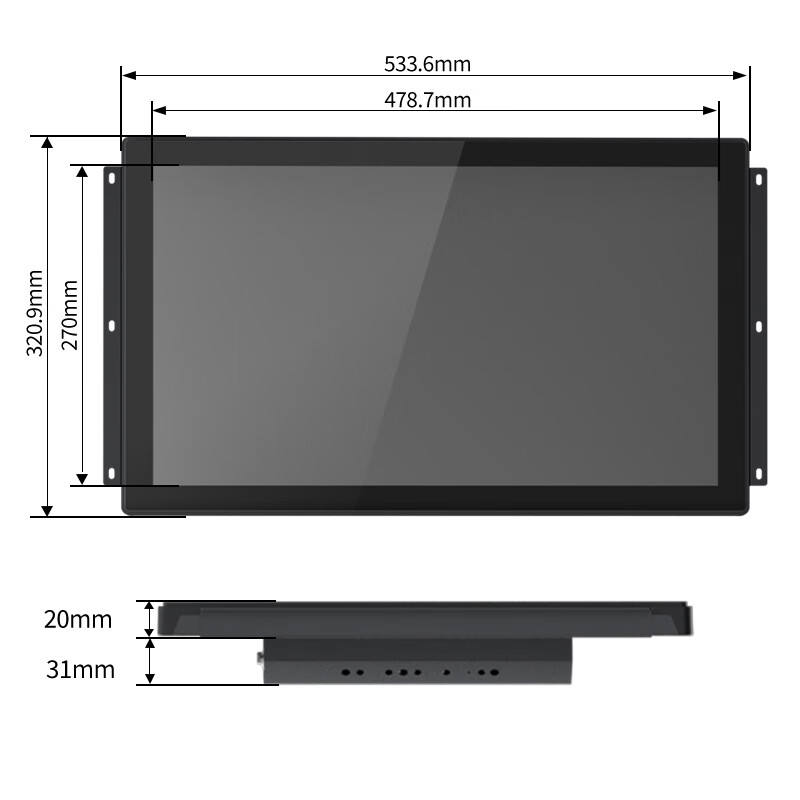 Bolinia/OEM 21.5" Fanless Industrial Android/Linux/Ubuntu Panel PC RK3399 J1900 Aluminium Capacitive Wall Mount Touch Screen