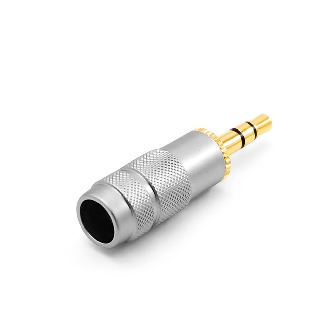 RASANTEK Custom 3.5MM Audio Jack 24K Gold Plated Solder 3.5 mm 1/8" Headphone Phone Plug Stereo TRS Connector for Speaker
