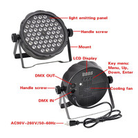 Fête à la maison RGBW plat mince par peut led par 3w 54 pas cher 54x3 plastique par led lumières