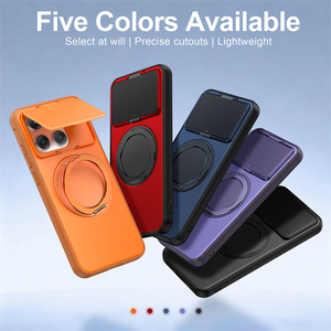 เคส Lichicase Hidden Bracket Armor สำหรับ Moto G06 Power Edge 70 <span class=keywords><strong>Fusion</strong></span> วัสดุ TPU+PC แบบไฮบริด ฝาหลังแม่เหล็ก - Product Image 1