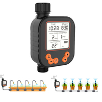 Set Irigasi Timer Pintar untuk Kebun, Pasokan Pabrik, Tahan Air IP67, Pengontrol Penyiraman Otomatis LCD, Baterai AA*2 untuk Tanaman Rumput