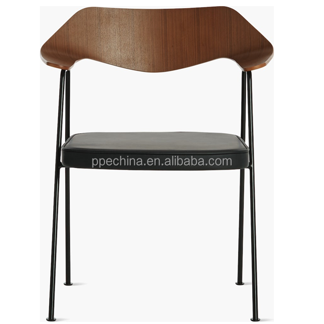 Italian High Quality Wooden Steel Home Furniture Chair Seat Dining Chairs Dining Room Modern Design Chair