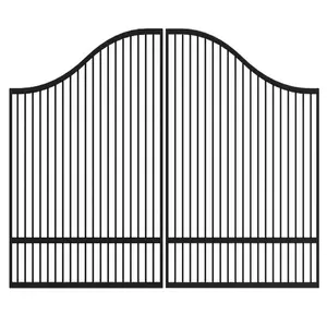 2021 Metal Fence Panel Outdoor Factory Price Powder Coating Black Aluminum/iron Fence Gate Designs
