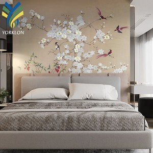 Papier Peint Commercial 3D Personnalisé pour Décoration, Tapisserie Murale Chinoiserie et Soie Chinoise, Étanche et Antistatique - Product Image 3