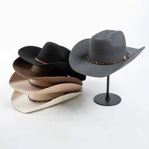 Sombrero Mexicano Occidental con Ala Enrollada, Estilo Fedora, Unisex, Casual, para Viajes, Fiestas, Pesca, Cuatro Estaciones, Bordado 3D, Estilo Vaquero - Product Image 1