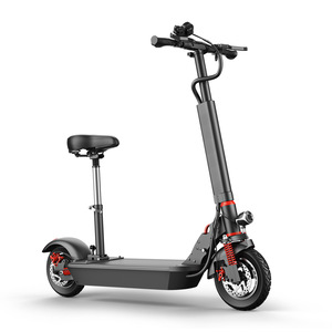 Trottinette électrique tout-terrain pliable de 10 pouces avec siège, véhicule de mobilité portable pour adultes, moteur sans balais étanche - Product Image 5