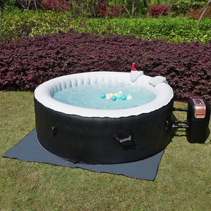 Jacuzzi <span class=keywords><strong>gonflable</strong></span> Portable pour l'extérieur, produit de Massage, <span class=keywords><strong>rond</strong></span>, pour 3 ou 4 personnes, avec 120 Jets d'air, couvercle, pompe, 2 filtres - Product Image 5