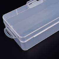 Caja Organizadora Profesional de Uñas de Material PP Transparente, Estuche para Manicura, Contenedores para Arte de Uñas, Lima, Cepillo y Diamantes de Imitación
