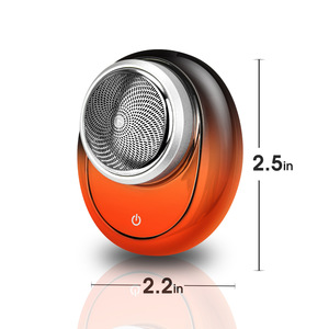 DSP Mini afeitadora eléctrica para hombre, IPX7, resistente al agua, carga tipo C, recortadora de barba portátil para hombre, cuerpo metálico, color naranja - Product Image 4