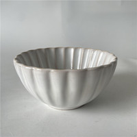 Assiettes de restaurant en grès Ustensiles de cuisson Off Cream White Reactive 12pcs Dinner Set
