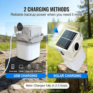 Linterna Solar de Emergencia para Camping, Recargable, Doble Carga USB-C, Pantalla, 3 Modos de Iluminación, IP65 Impermeable, Ligera - Product Image 3