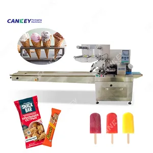 Auto Ice Popsicle Sticks Embrulho Ice Cream Stick Fruit Snack Embalagem Picolé Máquina Embalagem