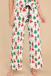 Nuovo <span class=keywords><strong>Pigiama</strong></span> da Donna Loveda, <span class=keywords><strong>Bianco</strong></span> con Motivo Natalizio Stampato, Set Due Pezzi in <span class=keywords><strong>Raso</strong></span> con Bottoni - Product Image 5