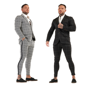Gingtto-traje de negocios <span class=keywords><strong>informal</strong></span> para <span class=keywords><strong>hombre</strong></span>, chaqueta ajustada, traje de <span class=keywords><strong>boda</strong></span> - Product Image 1