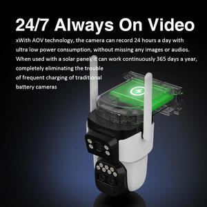 2025 New 3MP aov Pin 4 gam năng lượng mặt trời cctv ngoài trời hệ thống máy ảnh PTZ CMOS ai PIR phong trào theo dõi An ninh máy ảnh - Product Image 2