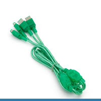Câble de jeu transparent vert JW-GBC4 pour 4 joueurs, compatible Game Boy Color & GBP (emballage en polybag)