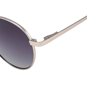 <b>Round</b> <b>Sunglasses</b> Full Rim Metal <b>Frame</b> Brown Lenses UV400 Protection Unisex Adult Sun Protection - Product Image 4