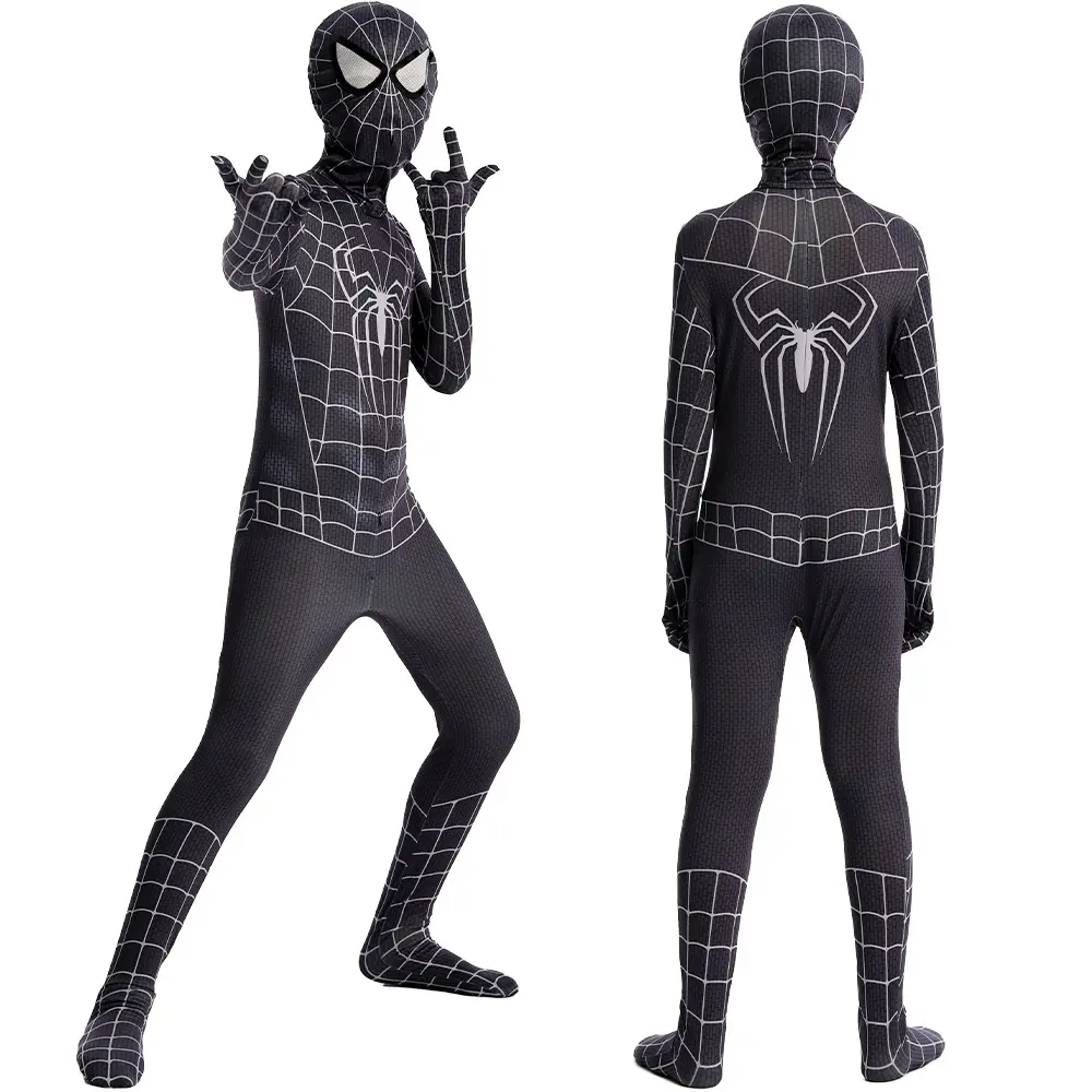 Set di costumi da supereroe per Halloween stampa 3D Spiderman Cosplay stili diversi per la festa include componente superiore