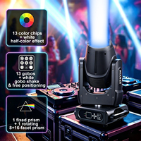 Foco móvil profesional de haz DMX512 de 295W y 16 canales con estuche de transporte, 13 colores, Gobos, Prisma, Estrobo, 3200-7800K, 540/270 Pan/Tilt, 1-20Hz