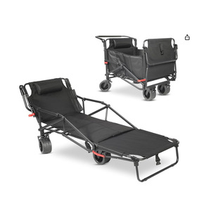 Chariot de <span class=keywords><strong>camping</strong></span> multifonctionnel pliable, transformable rapidement en lit inclinable, grande capacité, pour la plage, le <span class=keywords><strong>camping</strong></span> et la pêche - Product Image 5