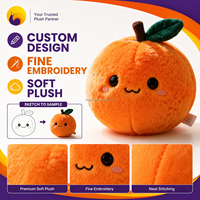 Aangepast fruit pluche kussen zacht oranje vorm merk cadeau retail promotioneel pluche speelgoed