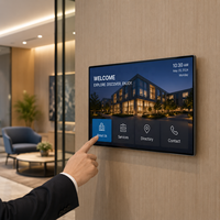 Pantalla Digital Táctil Inteligente con IA de 23.8 Pulgadas para Montaje en Pared, con Batería Opcional, Inalámbrica, para Publicidad Comercial