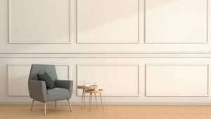 ホワイトプライムウッドMDF成形装飾壁トリム & チェアレール外壁ウッドトリムパネル - Product Image 6